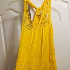 Yellow tank top never worn nwot